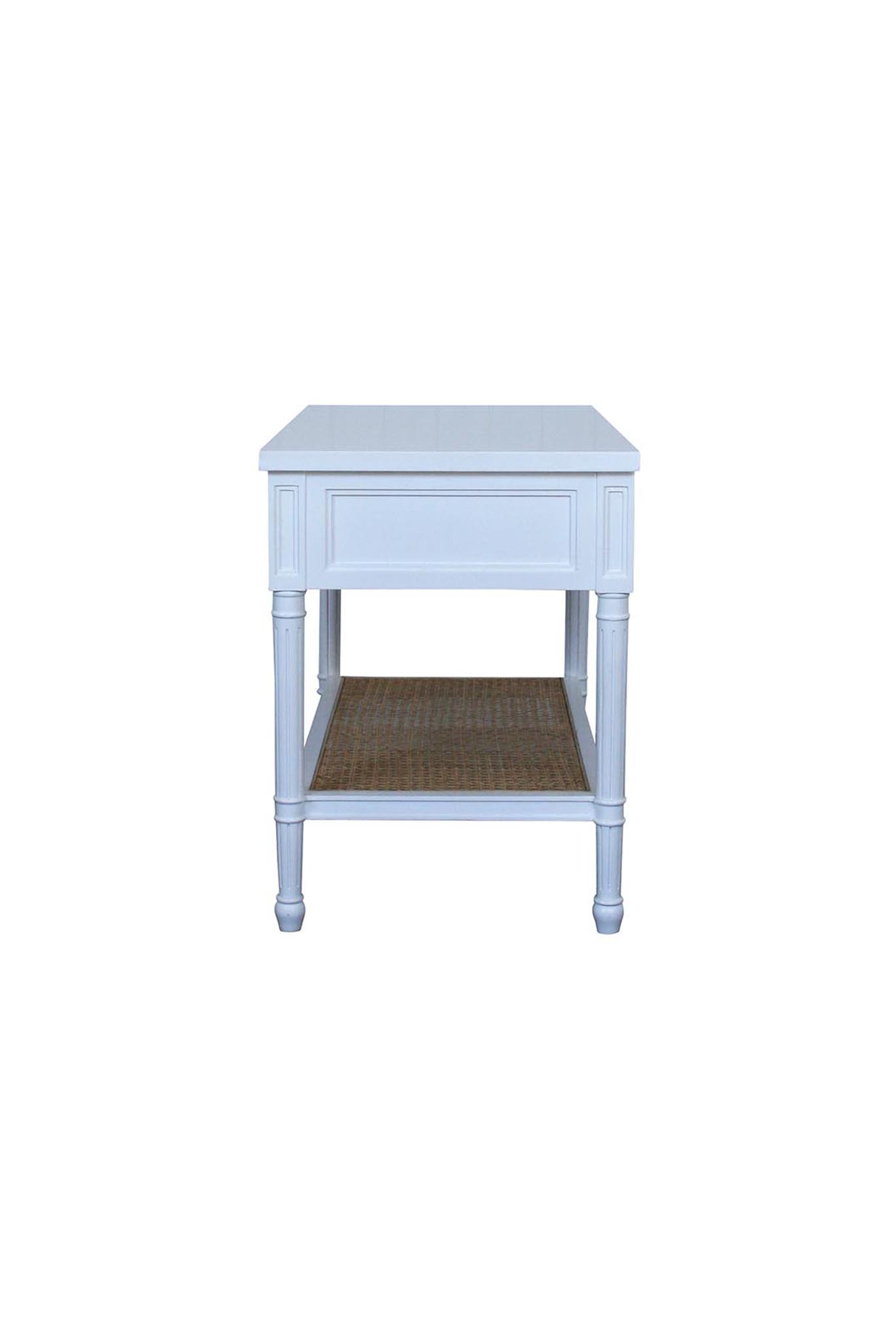 Hamilton Cane Nightstand White and Weathered Oak Abide Interiors