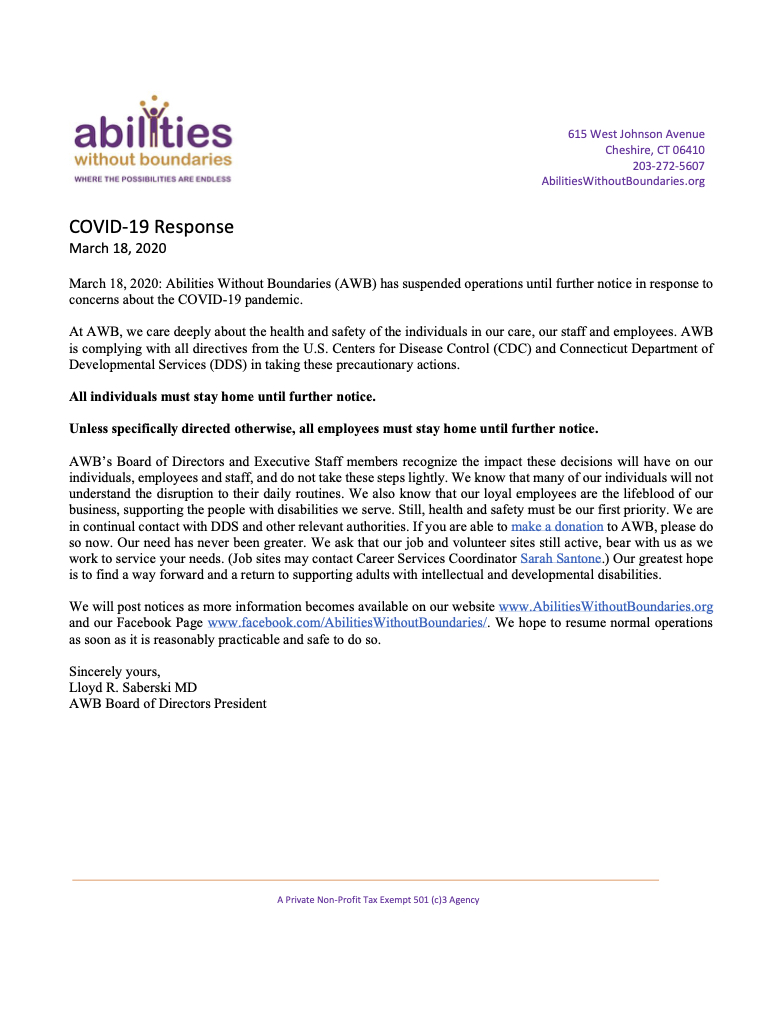 COVID19_screening_statement_031820 Abilities Without Boundaries
