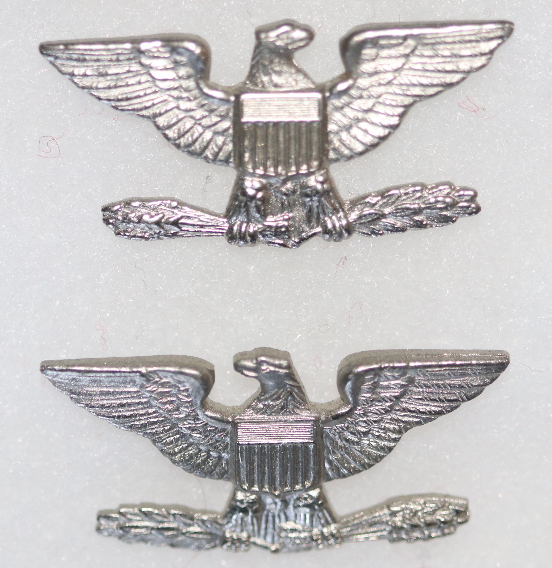 US ARMY COLONEL FULL SIZE RANK EAGLES PAIR AB Insignia