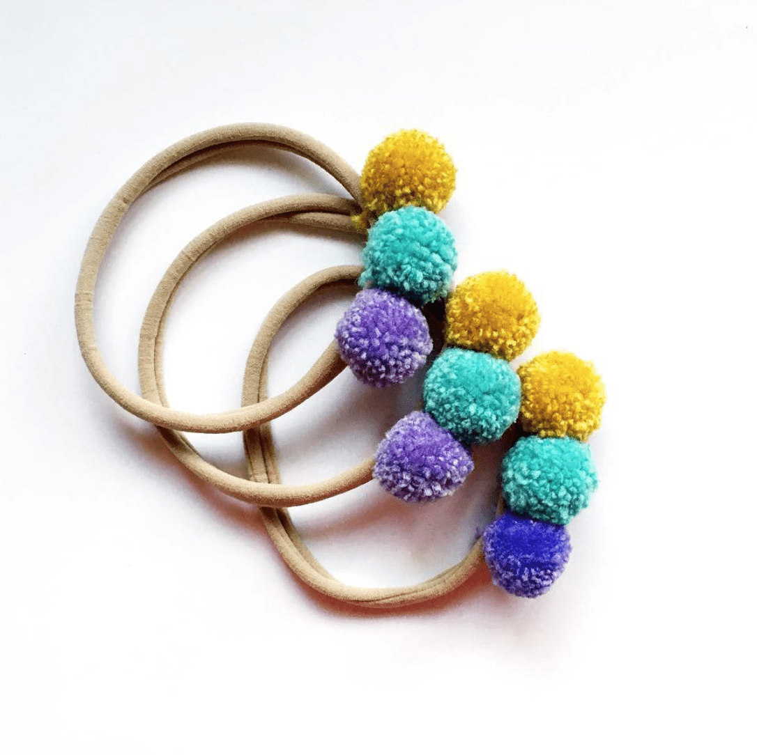 pom pom headband baby