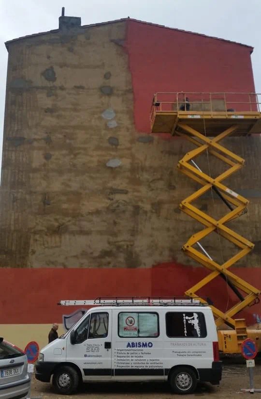 Pintura de Patios de Luces en León Abismo