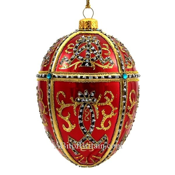 Faberge Inspired Glass Egg Ornaments