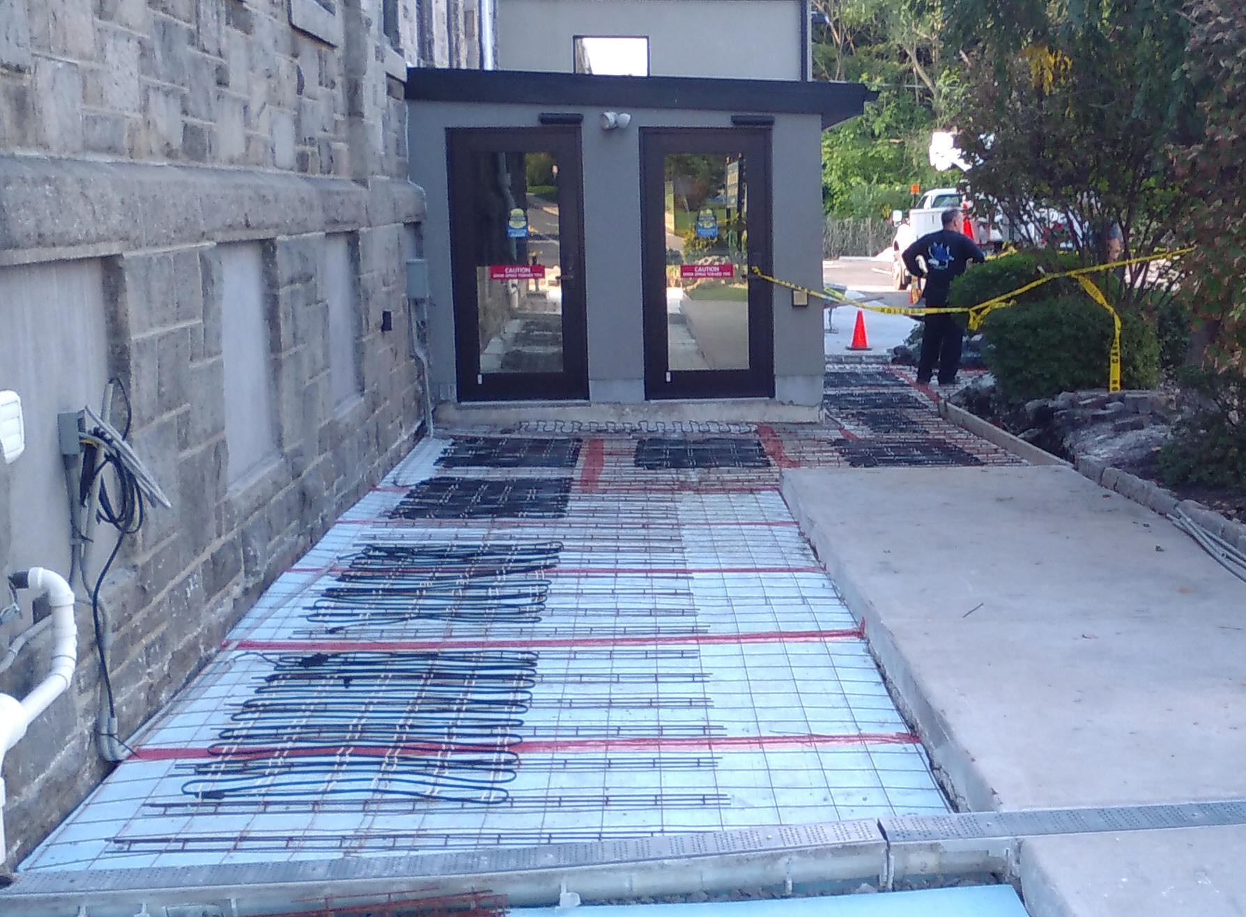 Electric Snow Melting Systems for Concrete Sidewalks and Handicap Ramps.