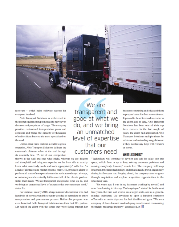Contact Us for Freight Quotes Able Transport Solutions