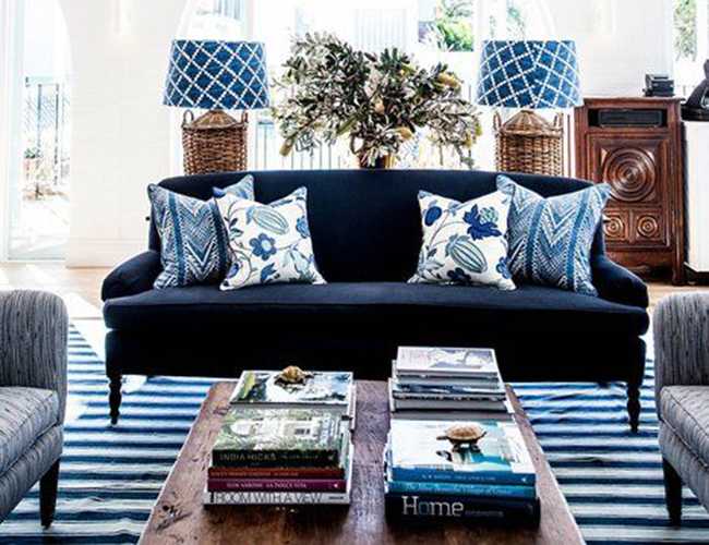 What Colors Go With Navy Blue Living Room