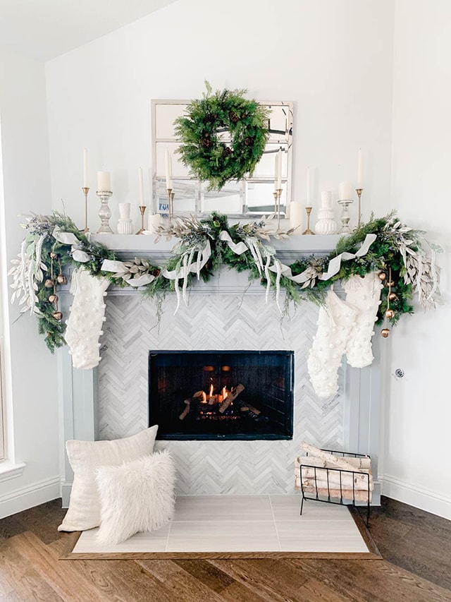 How to Hang Garland on A Mantle A Blissful Nest