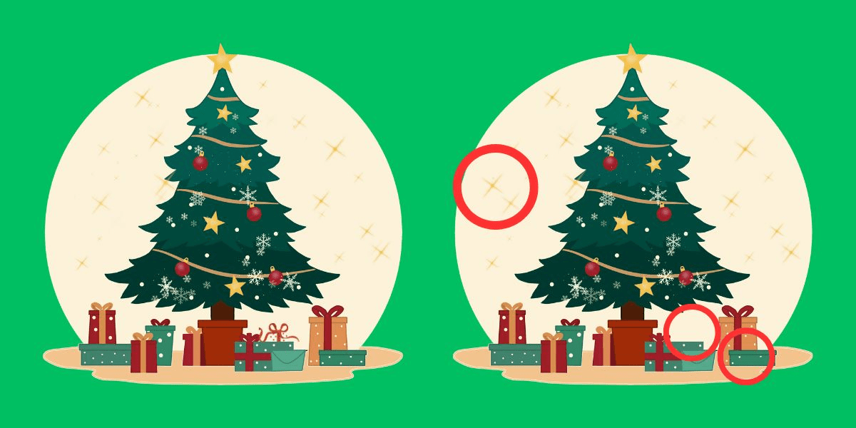 Put you eyes to the test! Can you spot the 3 differences between these