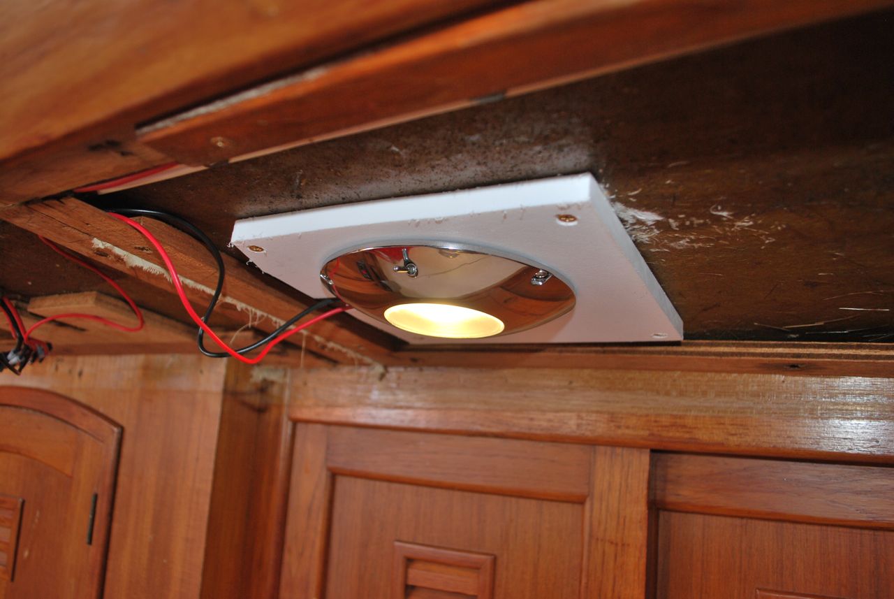 Small Boat Projects Making Life Aboard Easier New cabin lights