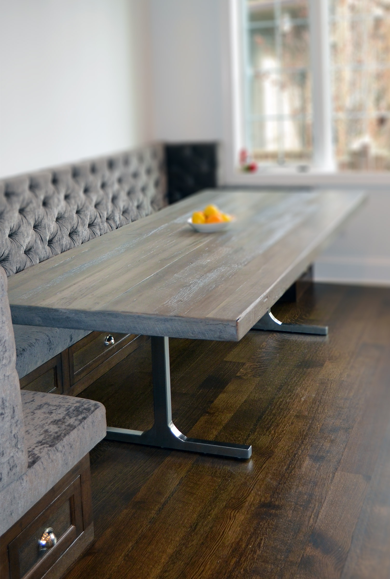 Grey rustic/modern dining table Abodeacious