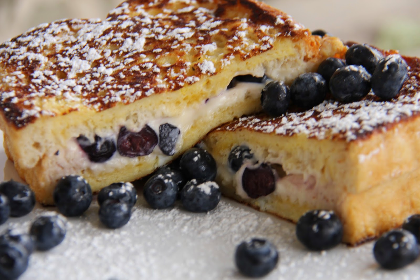 Blueberry Cream Cheese Stuffed French Toast A Bountiful Kitchen