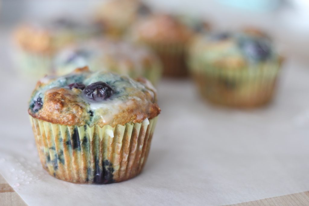Blueberry and Lemon Zest Muffins with Fresh Lemon Glaze A Bountiful