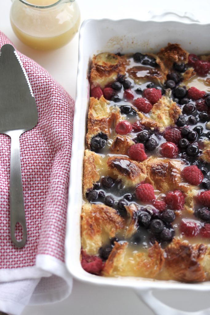Overnight Breakfast Berry Bake with Caramel Syrup A Bountiful Kitchen