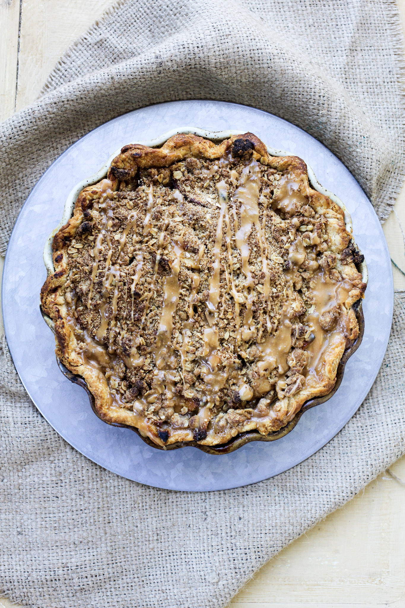 Salted Caramel Apple Pie with Streusel Topping A Bountiful Kitchen