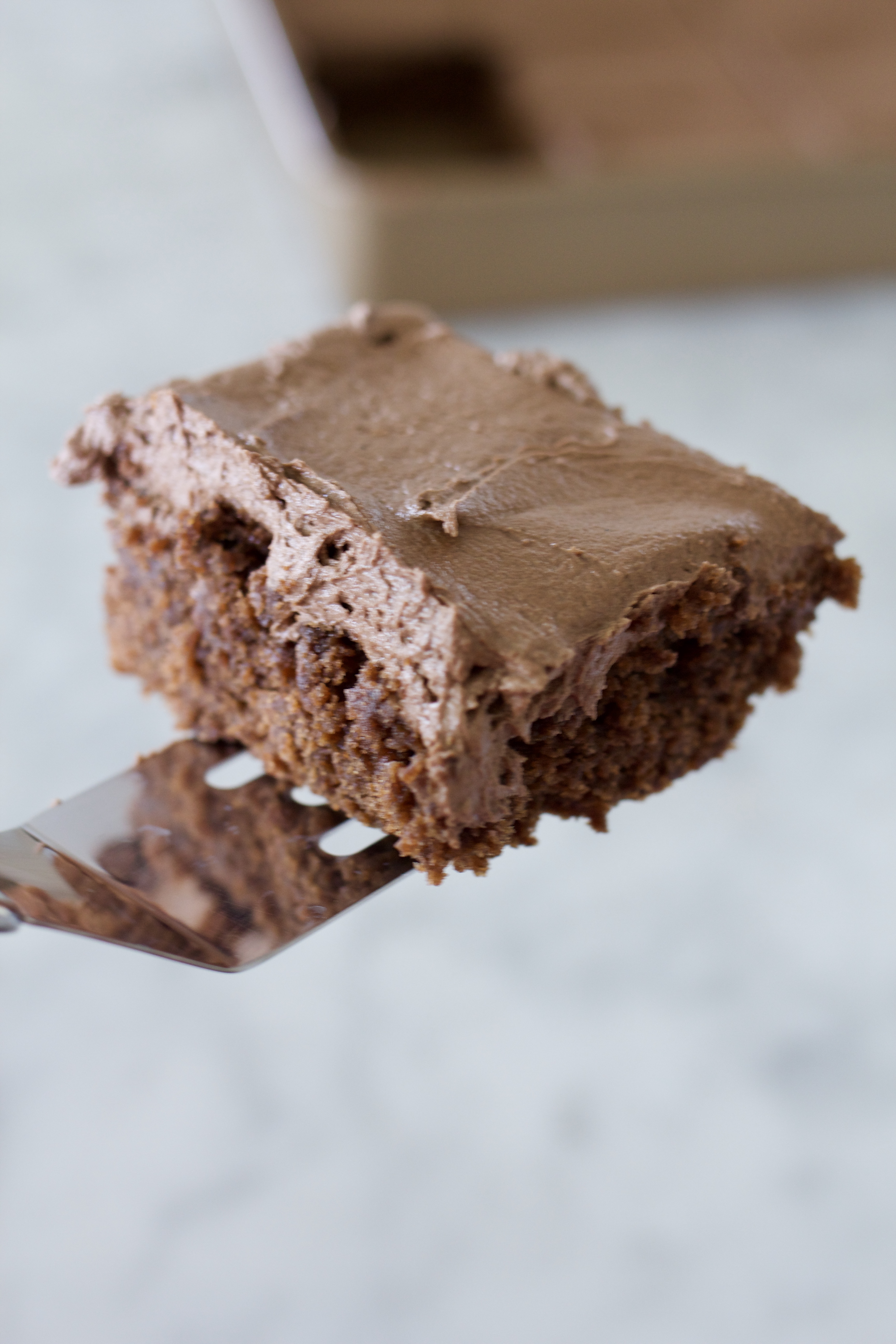 Brownie Picnic Cake with Chocolate Buttercream Frosting A Bountiful