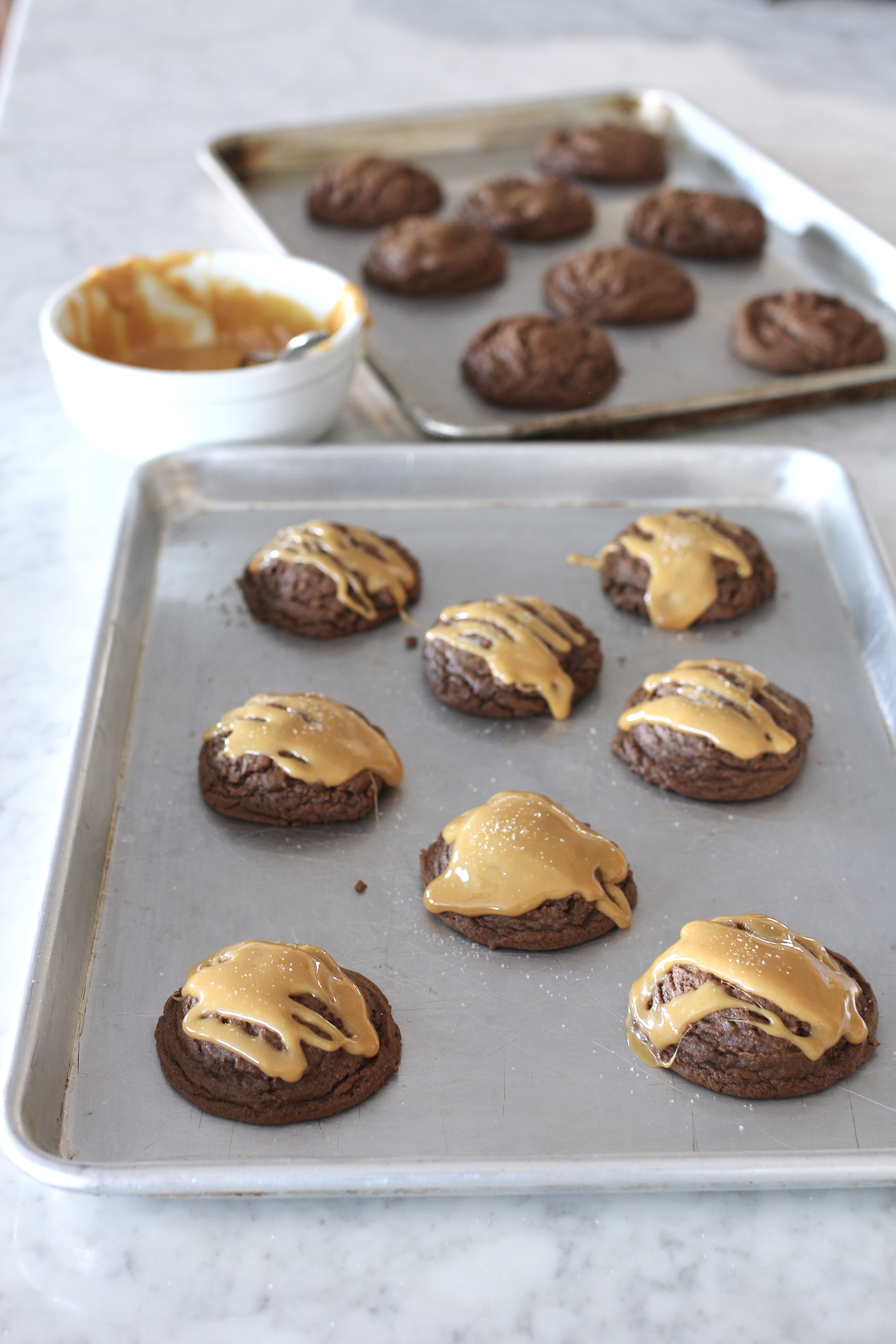 Salted Caramel Brownie Cookies A Bountiful Kitchen