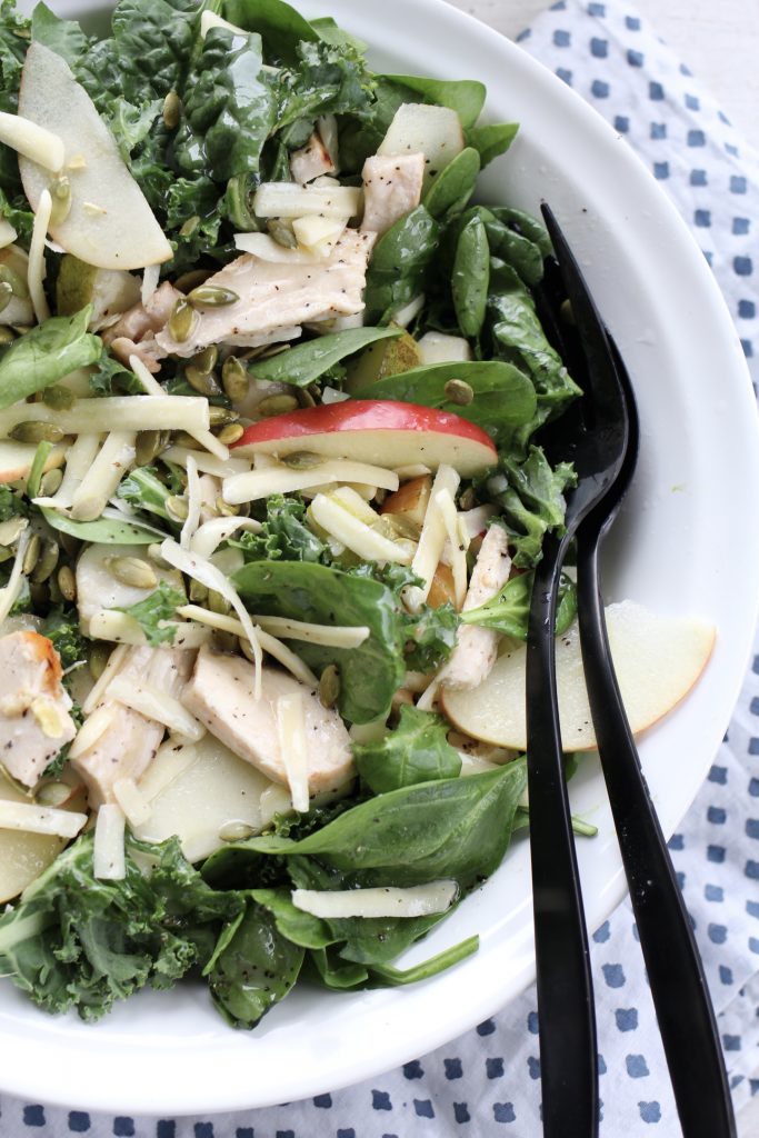 Spinach and Pear Salad with Apple Ginger Dressing A Bountiful Kitchen