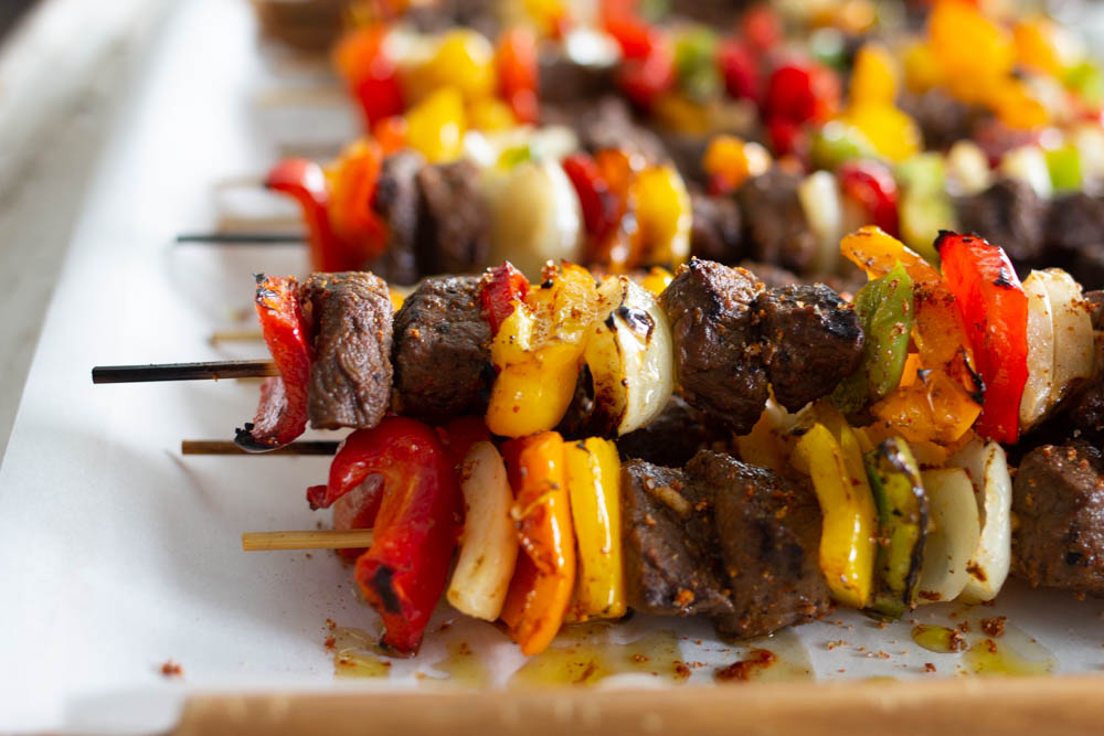 Beef Fajita Shish Kabobs A Bountiful Kitchen