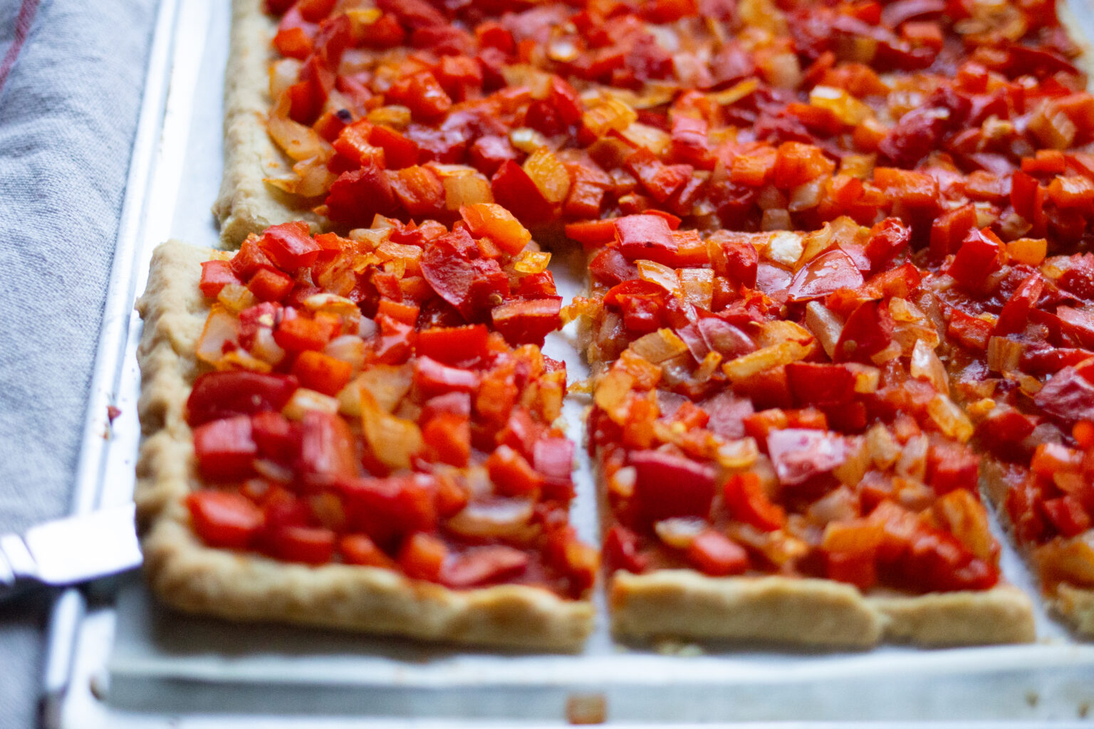 Coca de Trampo (Spanish Pizza) A Bountiful Kitchen
