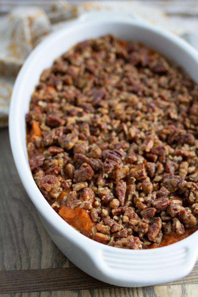 Southern Sweet Potato Casserole with Brown Sugared Pecans A Bountiful Kitchen