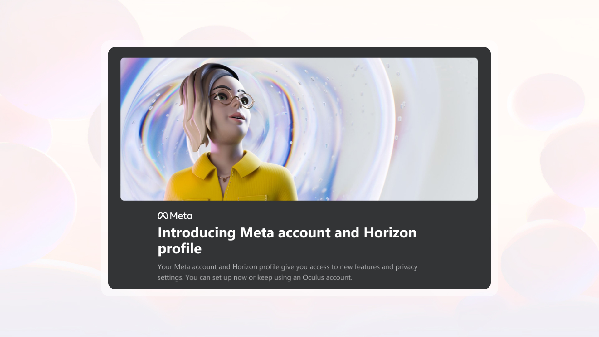 Introducing Meta Accounts and Meta Horizon Profiles for VR | Meta