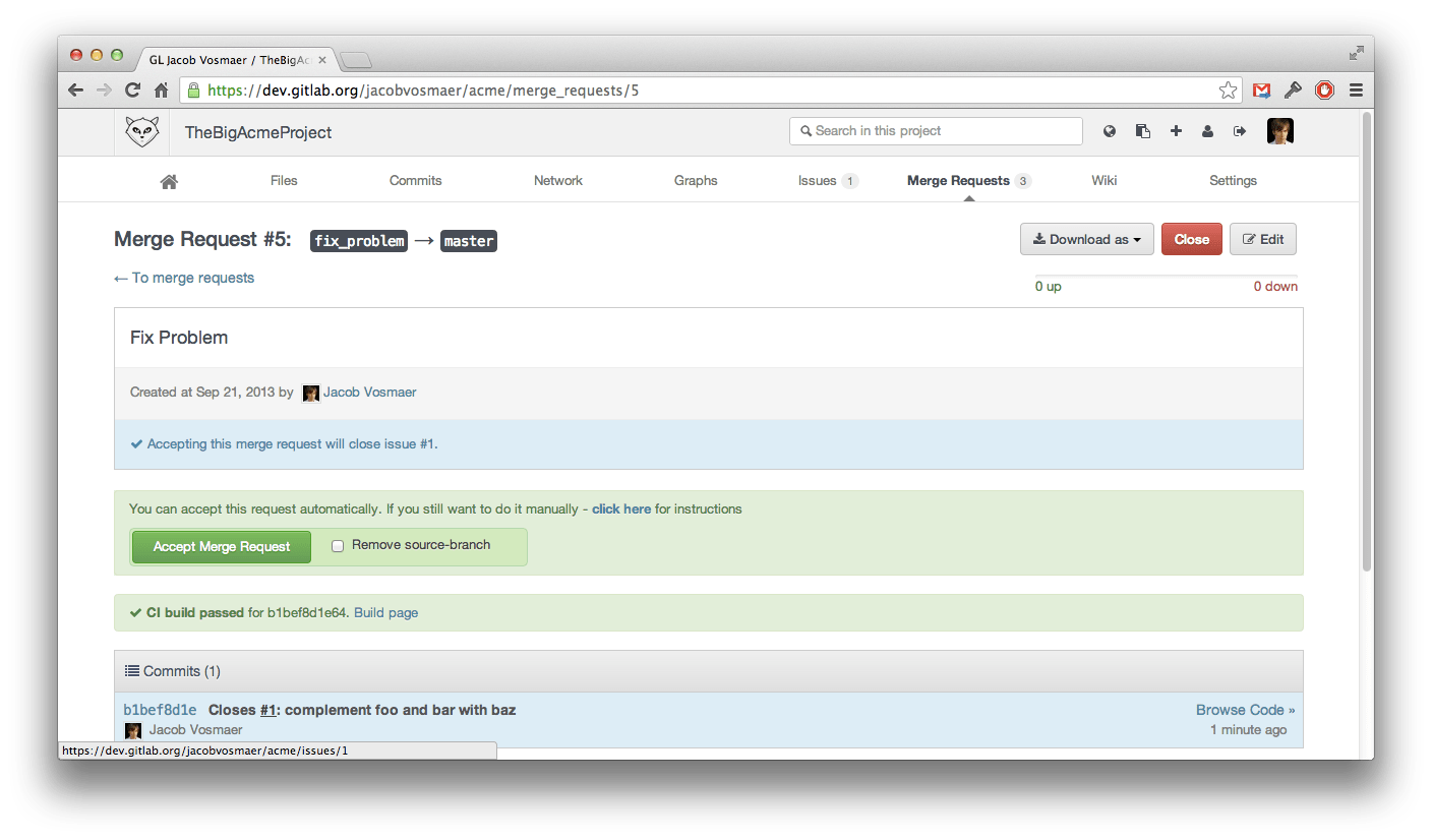 GitLab Community Edition 6.1 released GitLab