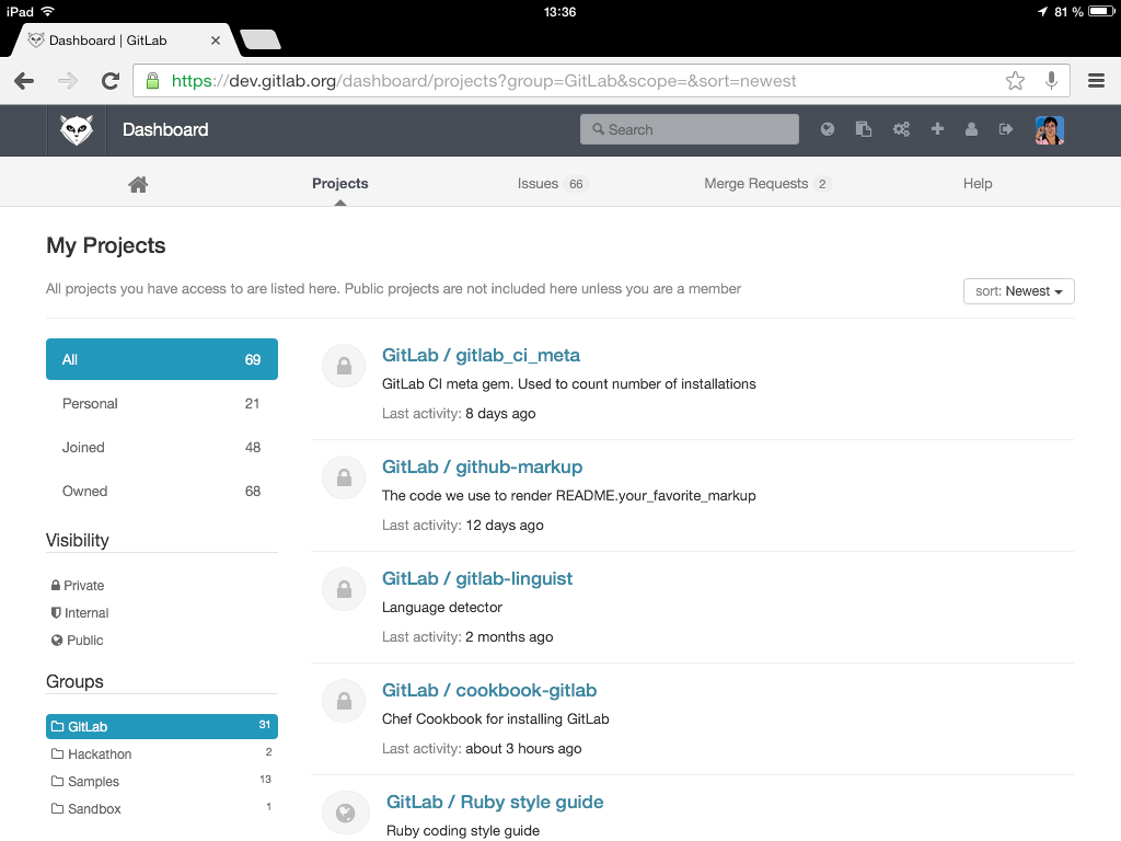 GitLab CE 6.5 released GitLab