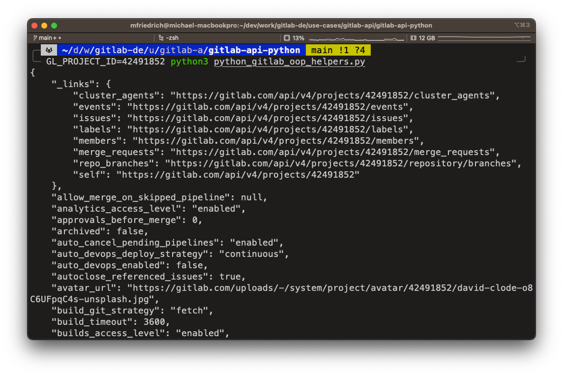 Efficient DevSecOps workflows Handson pythongitlab API automation