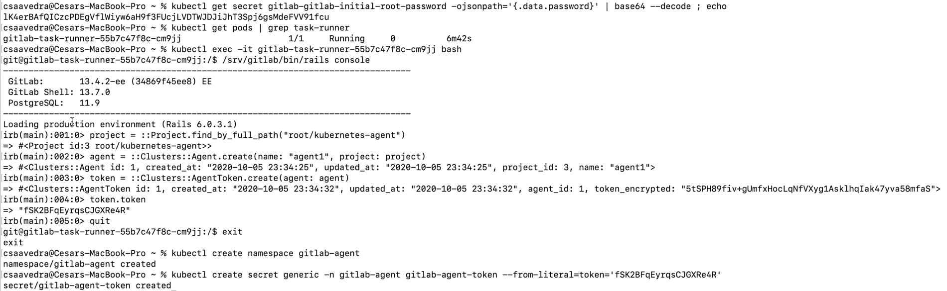 How to use a pullbased (agentbased) approach for GitOps GitLab