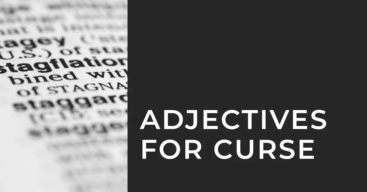 Adjectives for Curse Words For Curse