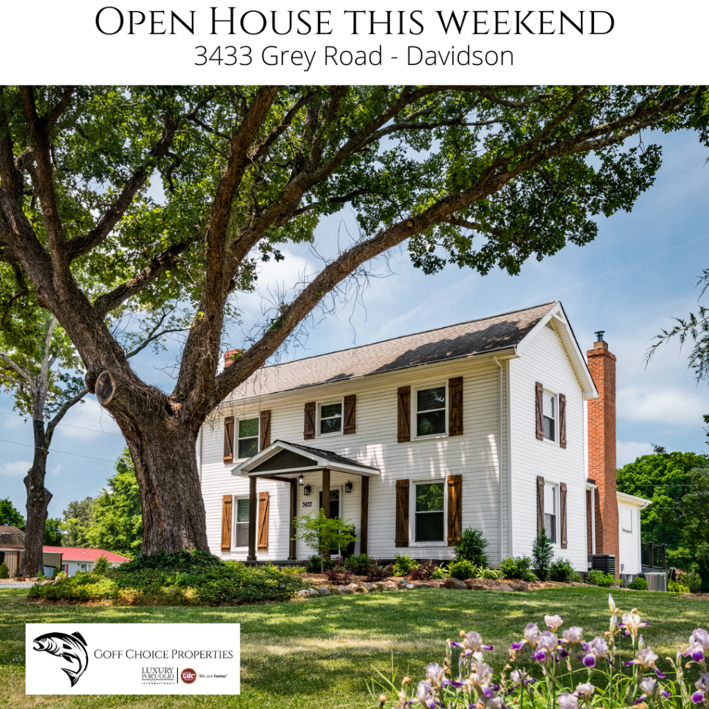 Open House 3433 Grey Road Davidson this Weekend About Davidson