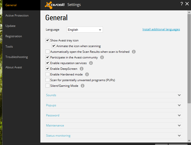 How to update Avast Antivirus using a proxy server • About Device