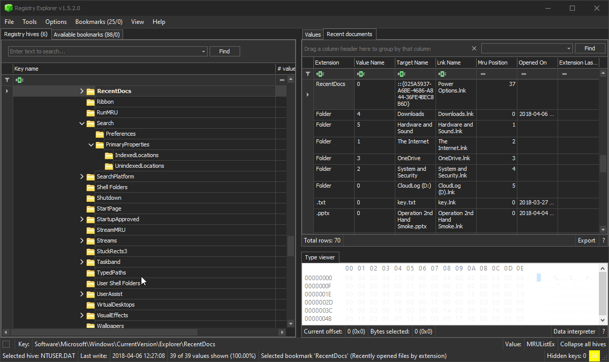 Registry Explorer/RECmd Page 2 of 4 AboutDFIR The Definitive Compendium Project