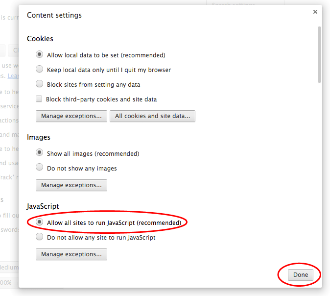 How to enable javascript in Google Chrome