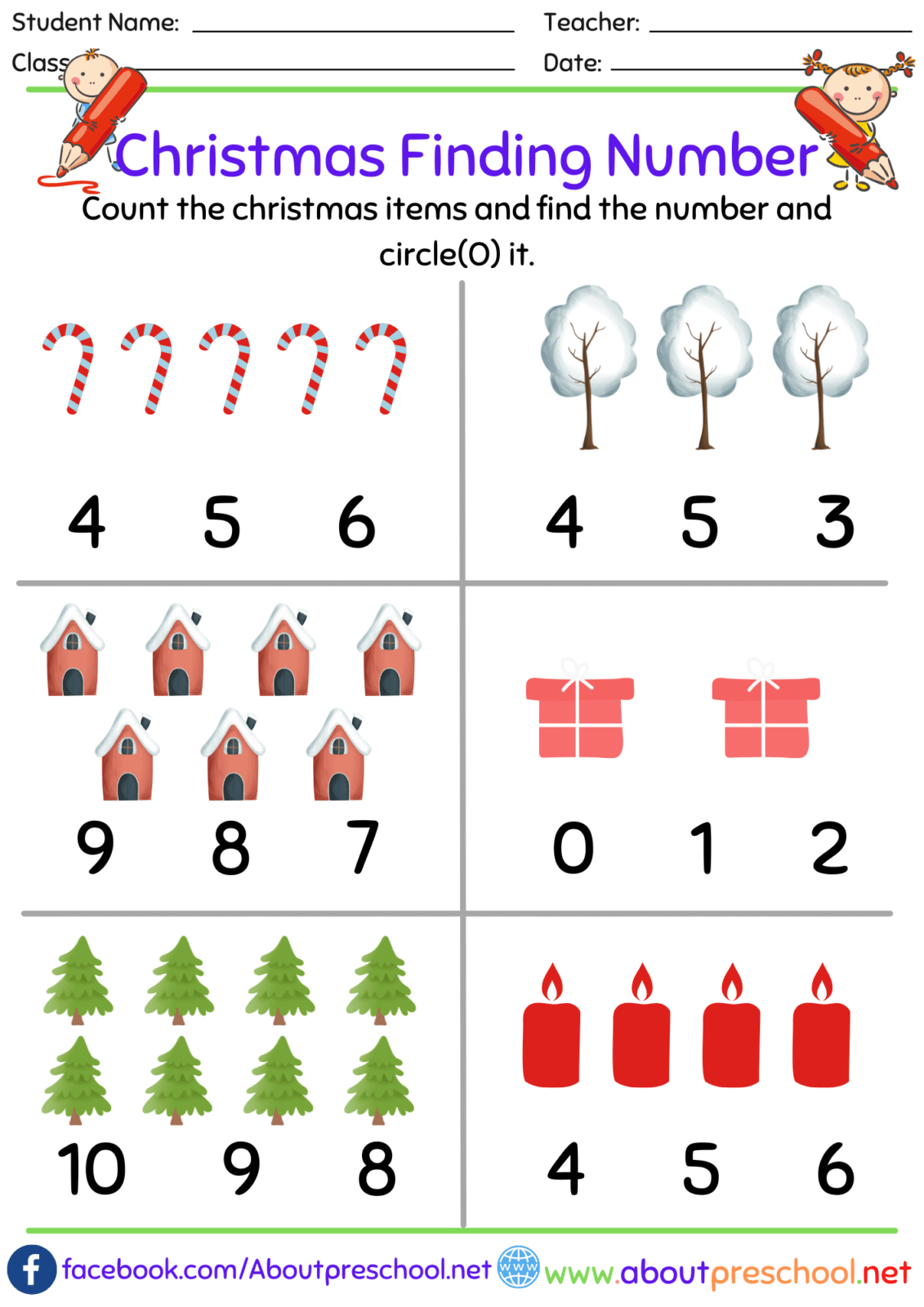 Christmas Finding Number2 About Preschool