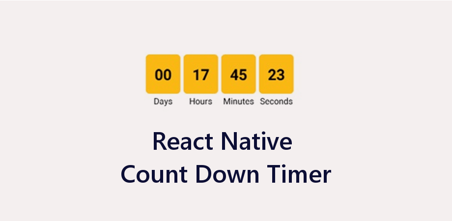 React Native CountDown Timer reactnativecountdown