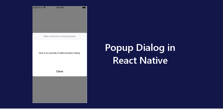 Center Overlay Style In React Native Show A Custom Pop