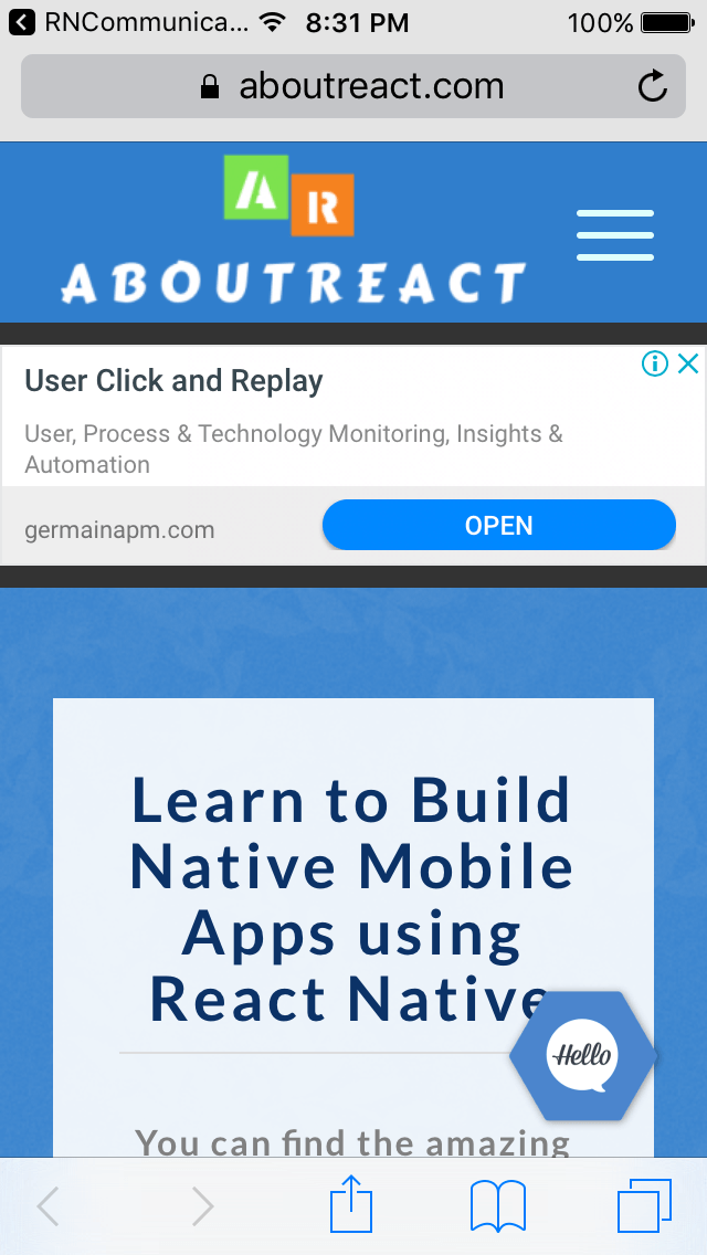 Make Phone Call, Send SMS or Email Using React Native