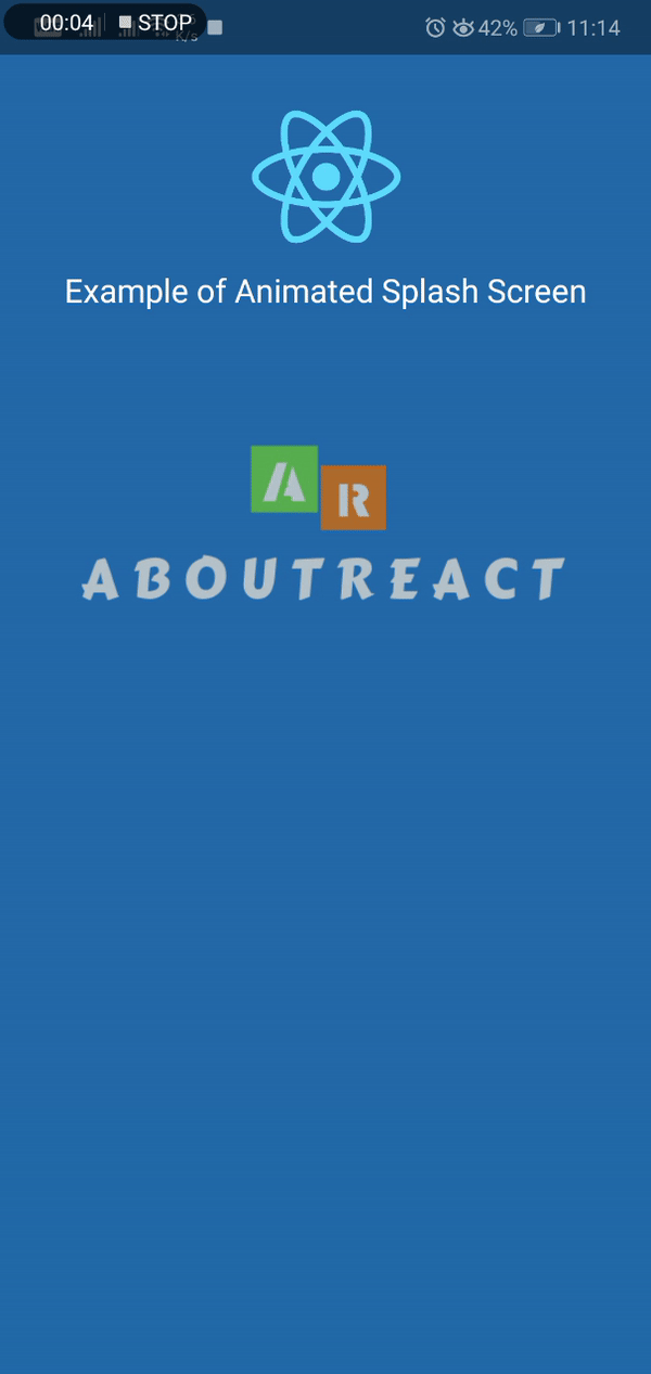 Example of Animation Splash Screen with Zoom Effect