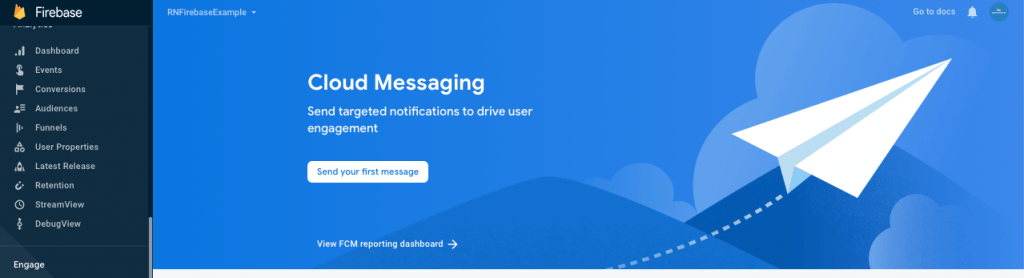 Send Notification to React Native App using Firebase Cloud