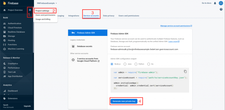 Send Notification to React Native App using Firebase Cloud