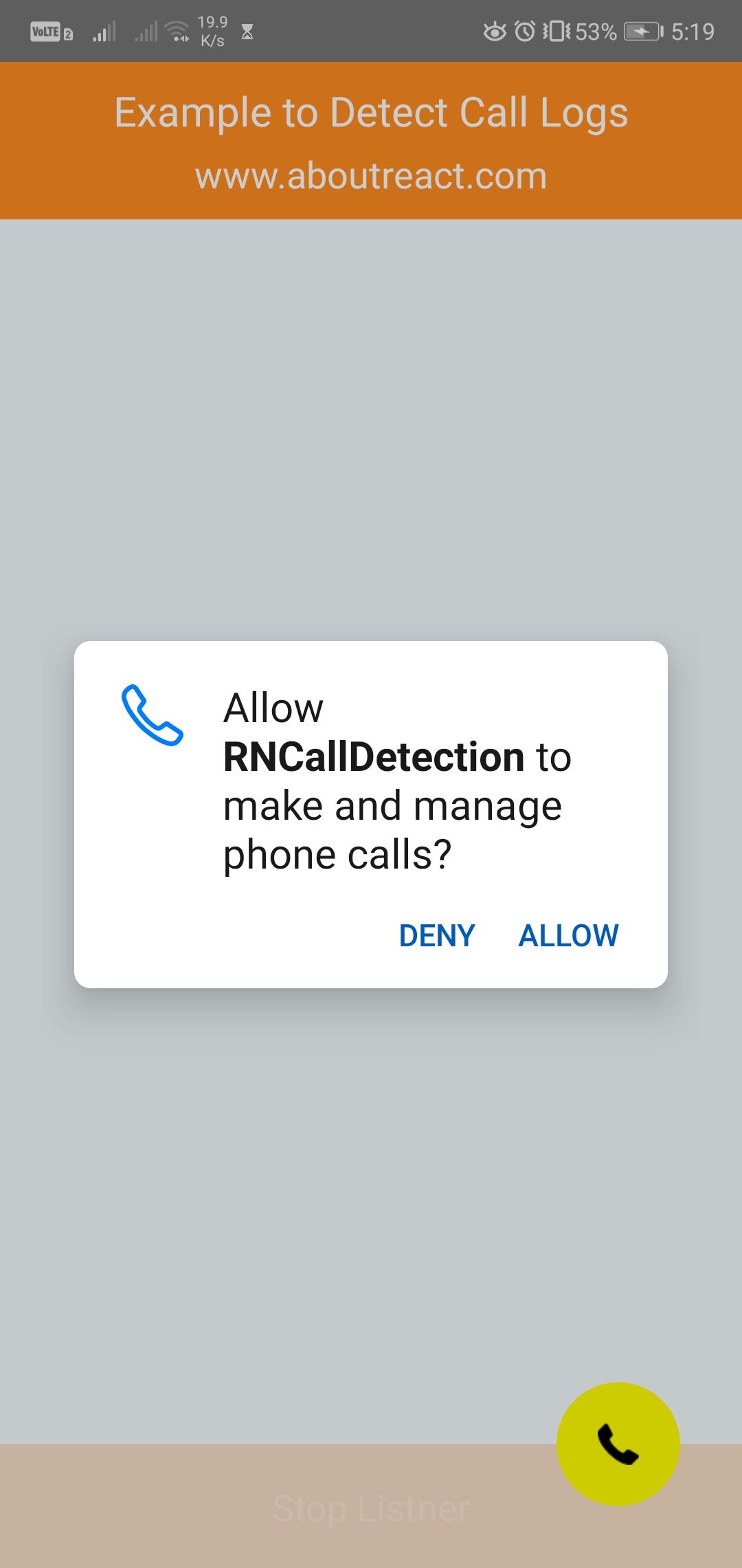 How to Detect Call States in React Native App About React