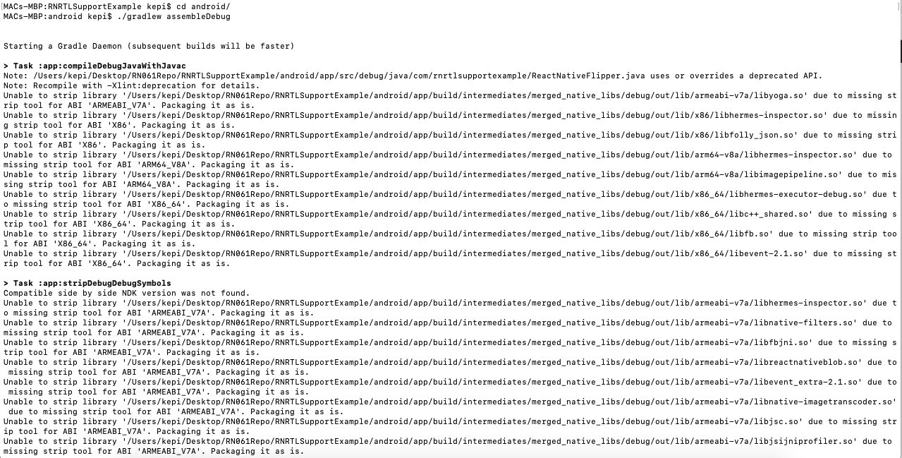 How to Generate Debug APK of Android Project in React Native