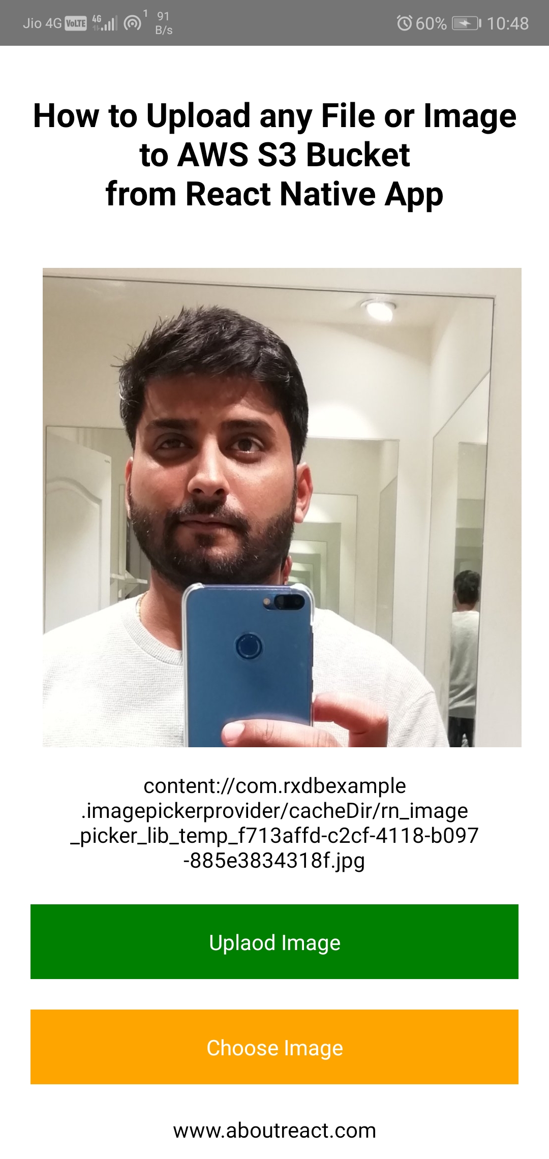 How to Upload a File or Image to AWS S3 Bucket from React Native App