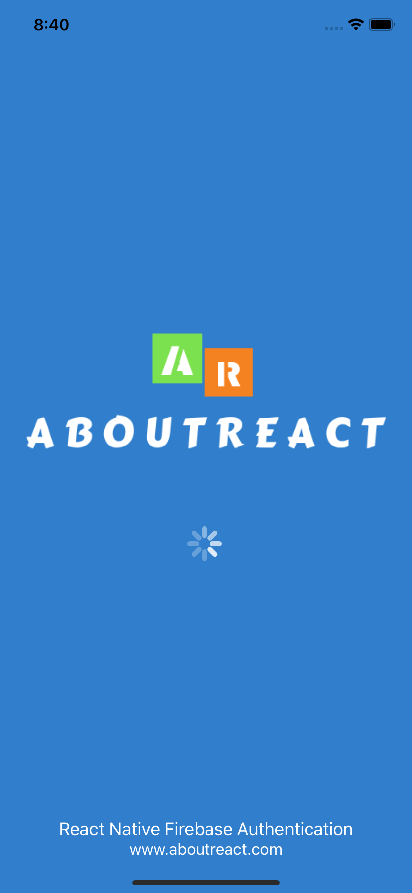 Email Authentication using Firebase Authentication in