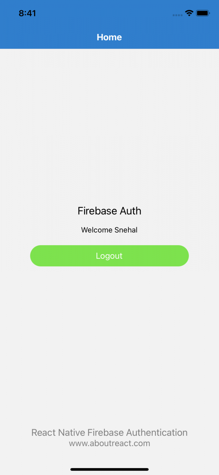 Email Authentication using Firebase Authentication in