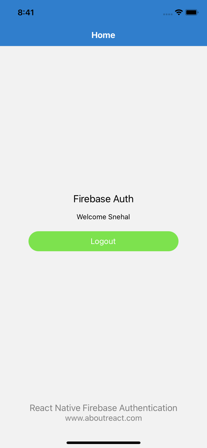 Email Authentication using Firebase Authentication in