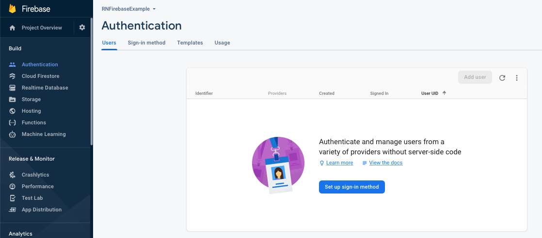 Email Authentication using Firebase Authentication in