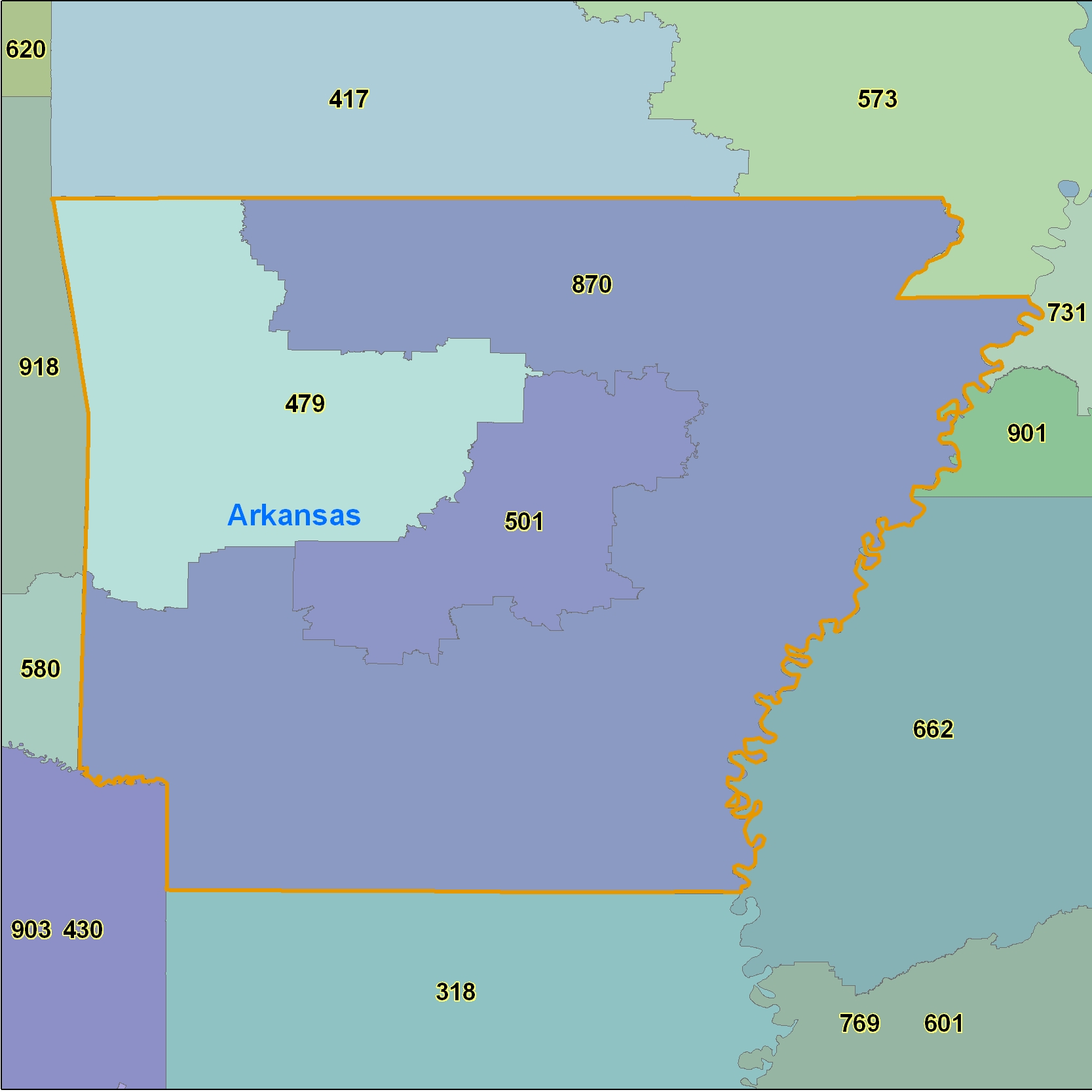 Arkansas Zip Codes List