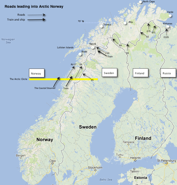 Arctic Circle Map Sweden Getting There | Above The Arctic Circle On Two Wheels