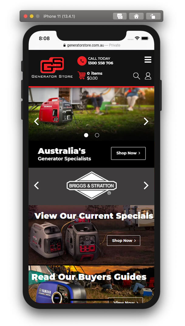 Generator Store Above & Beyond  Design